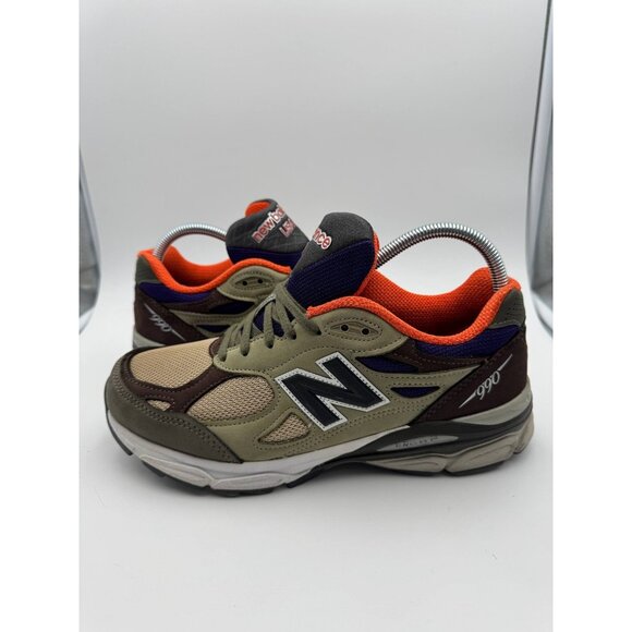 New Balance 990 Made in USA Olive Green Orange Men’s US 8 M990ENT3 - Picture 2 of 8
